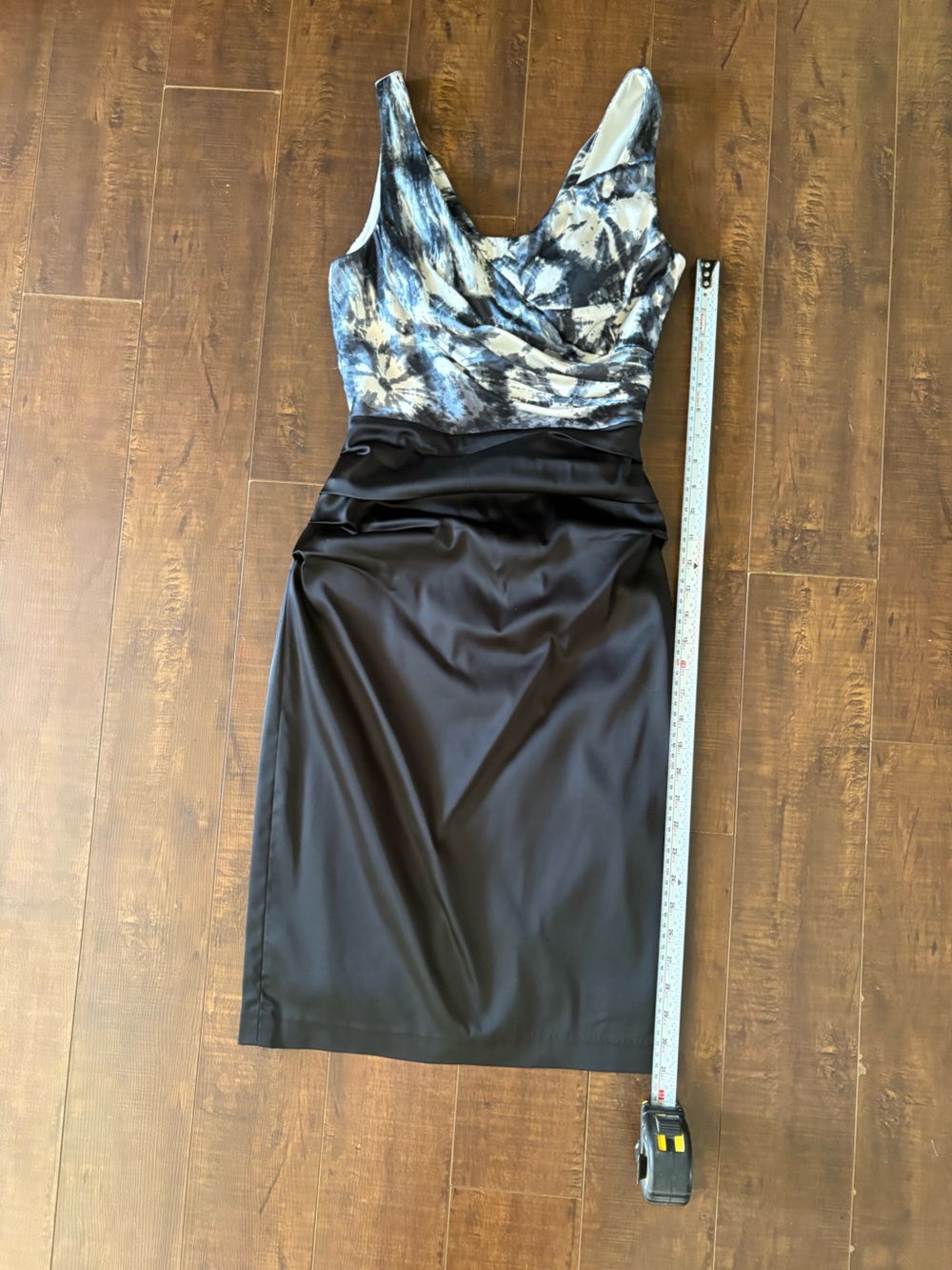 Sleeveless Dress with Marble Print Bodice Women Size XS - Picture 3 of 6